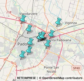 Mappa Piazza Giovanni XXIII Papa, 35129 Padova PD, Italia (2.21231)