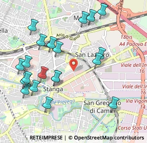 Mappa Via Martiri Giuliani e Dalmati, 35129 Padova PD, Italia (1.1265)