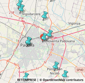 Mappa Via Martiri Giuliani e Dalmati, 35129 Padova PD, Italia (5.26417)