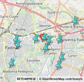 Mappa Via Martiri Giuliani e Dalmati, 35129 Padova PD, Italia (1.97455)