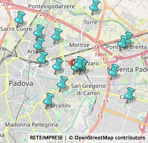 Mappa Via Martiri Giuliani e Dalmati, 35129 Padova PD, Italia (1.96375)