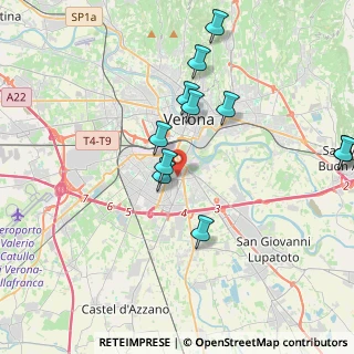Mappa Via Zatteri, 37135 Verona VR, Italia (3.92455)