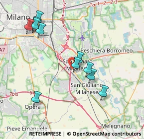 Mappa Via Cesare Zavattini, 20097 San Donato Milanese MI, Italia (4.02455)