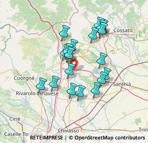 Mappa Unnamed Road, 10019 Strambino TO, Italia (11.9655)