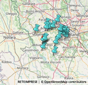 Mappa Via delle Industrie, 20080 Albairate MI, Italia (9.7485)