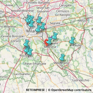 Mappa A1 - Autostrada del Sole, 20097 Milano MI, Italia (7.48929)
