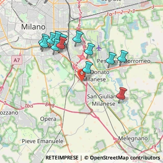 Mappa A1 - Autostrada del Sole, 20097 Milano MI, Italia (3.88923)