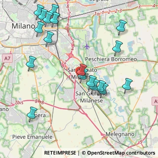 Mappa Via Gorizia, 20097 San Donato Milanese MI, Italia (4.76667)