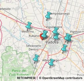 Mappa Via Tre Ponti, 35136 Padova PD, Italia (6.47455)