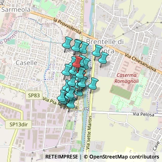 Mappa Via Tre Ponti, 35136 Padova PD, Italia (0.25)