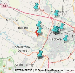 Mappa Via Tre Ponti, 35136 Padova PD, Italia (3.93692)