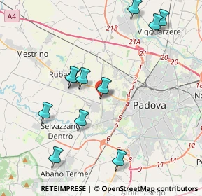 Mappa Via Tre Ponti, 35136 Padova PD, Italia (4.25455)