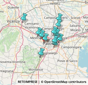 Mappa Via Tre Ponti, 35136 Padova PD, Italia (9.33667)