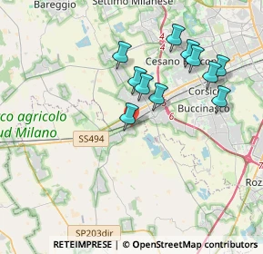 Mappa Via Italia, 20083 Gaggiano MI, Italia (3.52273)