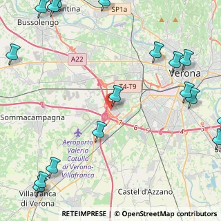 Mappa Tangenziale Sud, 37137 Verona VR, Italia (6.84235)