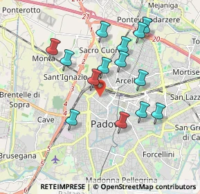 Mappa Via Zambon de Dauli, 35137 Padova PD, Italia (1.74714)