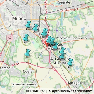 Mappa Raccordo S. Donato - Bagnolo, 20097 San Donato Milanese MI, Italia (2.74231)