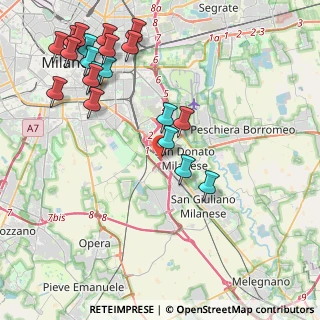 Mappa Raccordo S. Donato - Bagnolo, 20097 San Donato Milanese MI, Italia (5.0165)