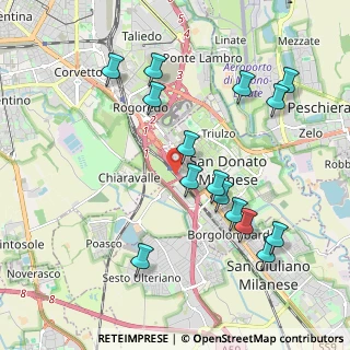 Mappa Raccordo S. Donato - Bagnolo, 20097 San Donato Milanese MI, Italia (2.09267)
