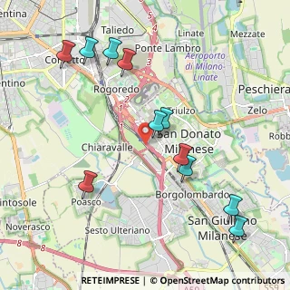 Mappa Raccordo S. Donato - Bagnolo, 20097 San Donato Milanese MI, Italia (2.21091)