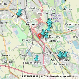 Mappa Raccordo S. Donato - Bagnolo, 20097 San Donato Milanese MI, Italia (2.2725)