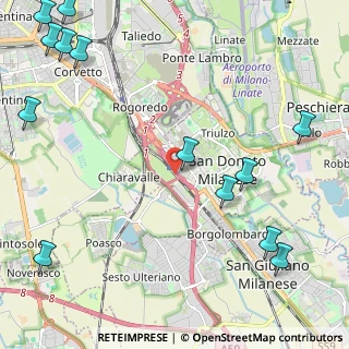 Mappa Raccordo S. Donato - Bagnolo, 20097 San Donato Milanese MI, Italia (3.24308)