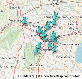 Mappa Via Cesare pavese, 35030 Rubano PD, Italia (8.96563)