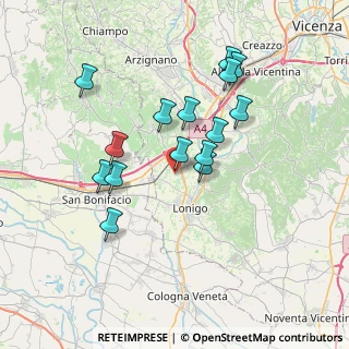 Mappa Via Fontane, 36045 Lonigo VI, Italia (6.512)