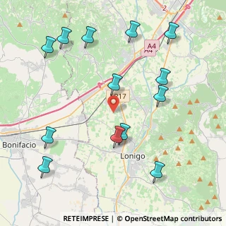 Mappa Via Fontane, 36045 Lonigo VI, Italia (4.87692)