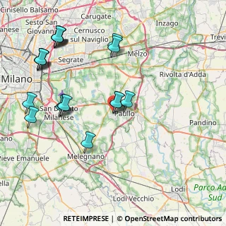 Mappa Via Fratelli Cervi, 20067 Tribiano MI, Italia (9.7665)