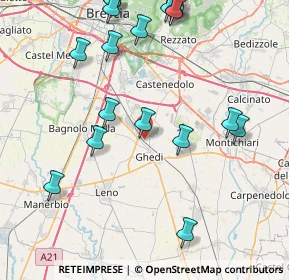 Mappa Via A. Volta, 25016 Ghedi BS, Italia (10.351)