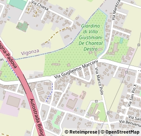 Mappa Via Guglielmo Marconi, 35027 Vigonza PD, Italia (0.2)