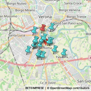 Mappa Via Bartolomeo Giuliari, 37134 Verona VR, Italia (1.13167)