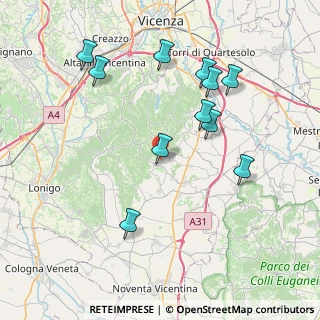 Mappa Via San Martino, 36024 Mossano VI, Italia (8.09)