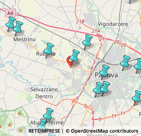 Mappa Via Armando Diaz, 35030 Caselle PD, Italia (6.40333)