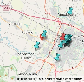 Mappa Via Armando Diaz, 35030 Caselle PD, Italia (4.05471)