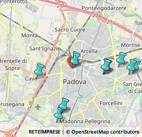 Mappa Via Bartolomeo Cristofori, 35137 Padova PD, Italia (2.07917)