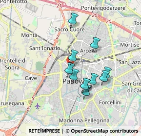 Mappa Via Bartolomeo Cristofori, 35137 Padova PD, Italia (1.43636)