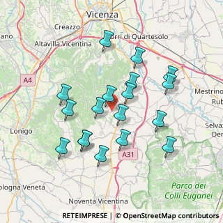 Mappa Via Fontanella, 36024 Mossano VI, Italia (6.81333)