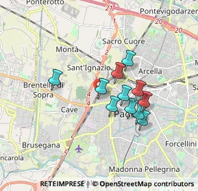 Mappa Via Garigliano, 35100 Padova PD, Italia (1.33818)