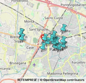 Mappa Via Garigliano, 35100 Padova PD, Italia (1.33647)