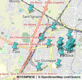 Mappa Via Garigliano, 35100 Padova PD, Italia (1.1545)