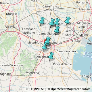 Mappa Piazzale Stazione Ferroviaria, 35131 Padova PD, Italia (10.80182)