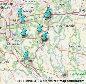 Mappa Via S.M.D.Mazzarello, 20067 Paullo MI, Italia (6.87091)