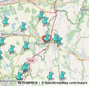 Mappa Via S.M.D.Mazzarello, 20067 Paullo MI, Italia (5.9475)