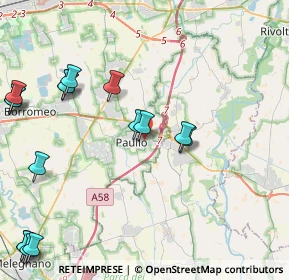 Mappa Via S.M.D.Mazzarello, 20067 Paullo MI, Italia (6.1725)