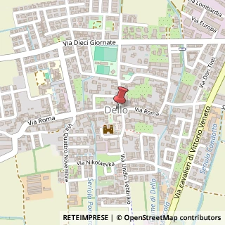 Mappa Via Roma, 59, 25020 Dello BS, Italia, 25020 Dello, Brescia (Lombardia)