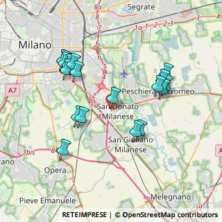 Mappa Via Ambrosoli, 20097 San Donato Milanese MI, Italia (3.83611)