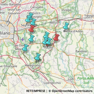 Mappa PAULLO Via Milano, 20067 Paullo MI, Italia (6.40923)