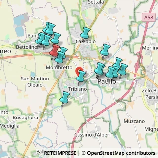 Mappa Via Enrico Fermi, 20067 Tribiano MI, Italia (1.87421)